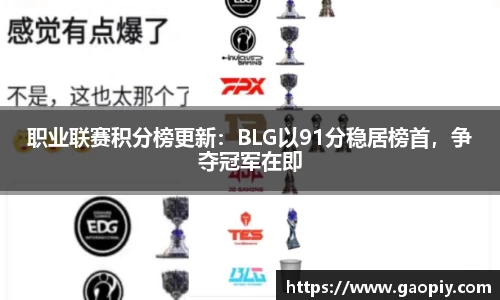 职业联赛积分榜更新:BLG以91分稳居榜首,争夺冠军在即